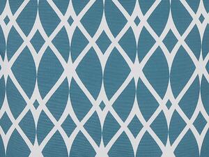 Set di 2 cuscini da giardino blu poliestere motivo geometrico 45 x 45 cm arredamento moderno accessori resistente all'acqua Beliani