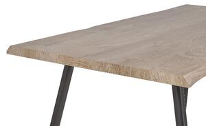 Tavolo da pranzo in legno chiaro MDF da tavolo 120 x 80 cm gambe in metallo Nero tavolo minimalista a 4 posti Beliani