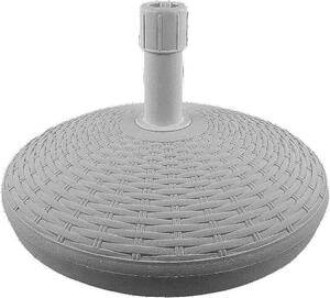 Adriatic Base per ombrelloni da giardino Effetto Rattan Capacit 30 Litri 30x58x15h cm colore Bianco - 4530