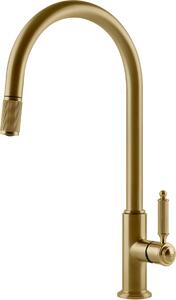 Miscelatore monocomando Gessi Venti20 60622 716 41,8 cm PVD oro spazzolato