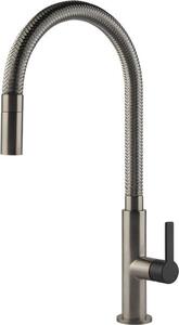 Miscelatore monocomando Gessi Mesh 60003 599 43,3 cm Nero opaco / Finox