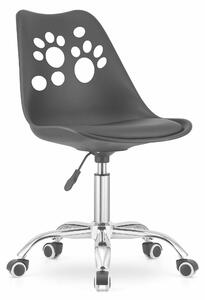 Sedia girevole Valora PRINT nera - Moderna sedia girevole nera per un utilizzo versatile