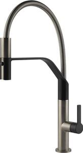 Miscelatore monocomando Gessi Mesh 60005 599 46,9 cm Nero opaco / Finox
