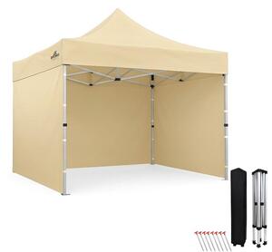 Gazebo richiudibile 3x3 - gazebo pieghevole con struttura in acciaio + 3 pareti laterali