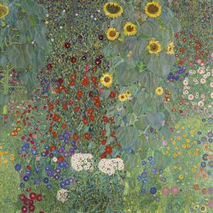 Riproduzione Farm Garden with Sunflowers 1905-06, Gustav Klimt