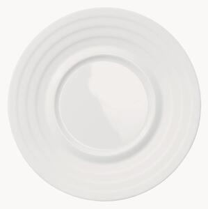 Set di 6 piattini in Fine Bone China Cross White
