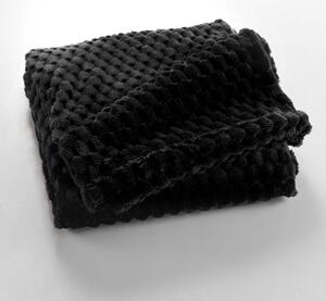 Coperta nera in microflanella 125x150 cm Mini Frosty – douceur d'intérieur