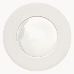 Set di 6 piatti da dessert in Fine Bone China Cross White