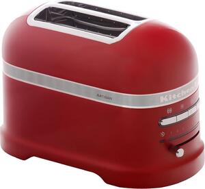 KITCHENAID Tostapane 2 Fette Potenza 1250 Watt 6 Livelli di Cottura Fondo raccoglibriciole colore Rosso Imperiale - 5KMT2204EER