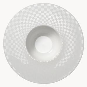 Set di 6 piatti fondi in Fine Bone China Cross White
