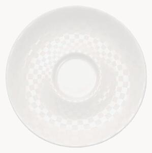 Set di 6 piattini in Fine Bone China Cross White