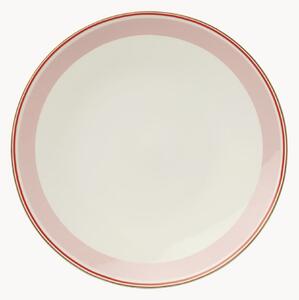 Set di 6 piatti piani in Fine Bone China Capri