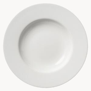 Set di 6 piatti piani in Fine Bone China Cross White