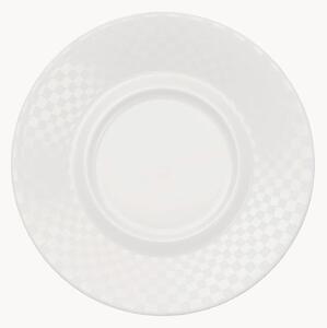 Set di 6 piattini in Fine Bone China Cross White