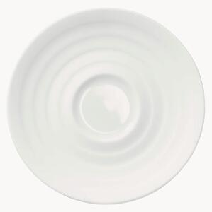 Set di 6 piattini in Fine Bone China Cross White