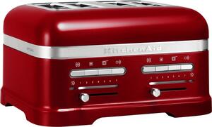 KITCHENAID Tostapane con Pinze 4 Fette Potenza 2500 Watt 7 Livelli di Cottura colore Rosso Metalizzato - 5KMT4205ECA