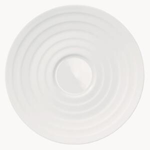 Set di 6 piattini in Fine Bone China Cross White