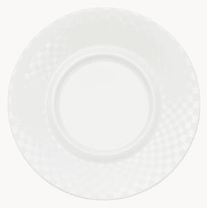 Set di 6 piattini in Fine Bone China Cross White