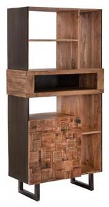Libreia decorativa in legno 7 ripiani design industriale - Arrediorg