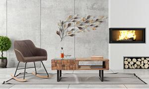 Tavolino da salotto decorativo rettangolare design industriale - Arrediorg