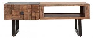 Tavolino da salotto decorativo rettangolare design industriale - Arrediorg