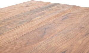 Mobile tavolino da salotto design industriale legno massello - Arrediorg