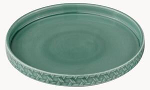 Set di 4 piatti da colazione in porcellana Heath Jade
