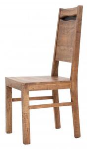 Sedie set 2 pezzi da salotto design industriale legno massello - Arrediorg