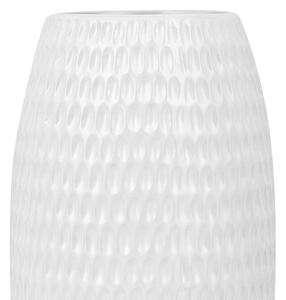 Vaso da Tavolo Decorativo gres porcellanato Bianca 25 cm stile moderno boho esterno interno Beliani