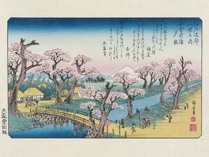 Stampe d'arte Hokusai - Evening Glow At Koganei Border, Utagawa Hiroshige, (40 x 30 cm)