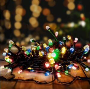 Brilagi - Catena luminosa natalizia per esterni a LED, 200 LED, 2 funzioni, 25 m, IP44, multicolore