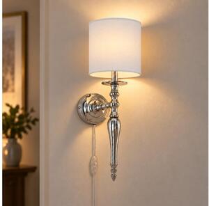 BRILAGI - Lampada da parete NUBILA 1xE27/60W/230V cromo lucido/bianco