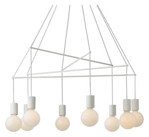 Redo 01-1564 - Lampadario a cavo MIKADO 8xE27/42W/230V pr. 82 cm bianco