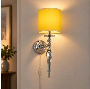 BRILAGI - Lampada da parete NUBILA 1xE27/60W/230V cromo lucido/giallo