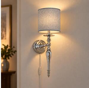 BRILAGI - Lampada da parete NUBILA 1xE27/60W/230V cromo lucido/grigio
