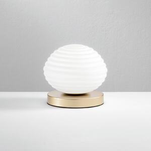 Eco-Light Lampada da tavolo Ripple, colore oro/opal, Ø 18 cm