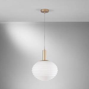 Eco-Light Lampada a sospensione Ripple, colore oro/opal, Ø 32 cm