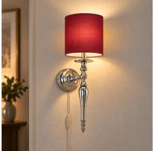 BRILAGI - Lampada da parete NUBILA 1xE27/60W/230V cromo lucido/rosso pompeiano