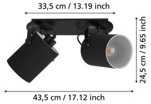 Eglo 33646 - Faretto VILLABATE 2xE27/10W/230V