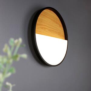 Eco-Light Applique a LED Vista, legno chiaro/nero, 40 x 40 cm