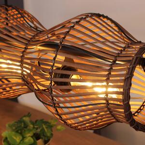 Eco-Light Lampada a sospensione Bamboo, marrone, a 4 luci