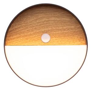 Eco-Light Applique da esterno ricaricabile a LED Meg, color legno, Ø 15 cm, sensore