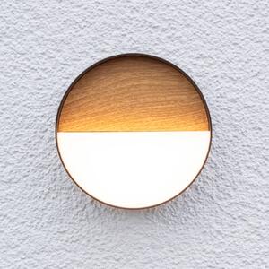 Eco-Light Applique da esterno ricaricabile a LED Meg, color legno, Ø 15 cm
