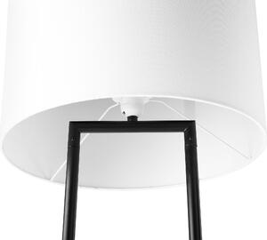 Lampada da terra bianca 153 cm base in cemento paralume a tamburo in piedi soggiorno camera da letto minimalista Beliani