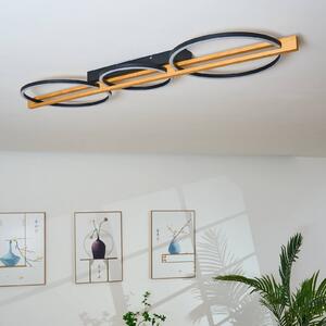 Eco-Light Plafoniera a LED Tovak, pino, lunghezza 114,8 cm, a 3 luci, legno