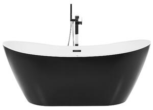 Vasca da bagno freestanding con idromassaggio e luci LED bianca Beliani