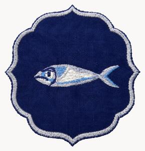 Set di 2 tovaglioli ricamati Fish