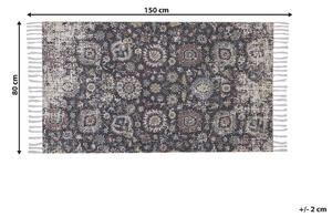Tappeto orientale soggiorno rettangolare floreale 80 x 150 cm Multicolore Beliani