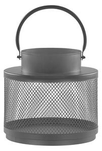 Lanterna in ferro Nero H 19 cm portacandele a colonna maniglia minimalista decorazione industriale pezzo Beliani