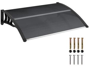 Outsunny Tettoia in Policarbonato Anti-UV da Esterno per Porte e Finestre, 100x80cm|Aosom